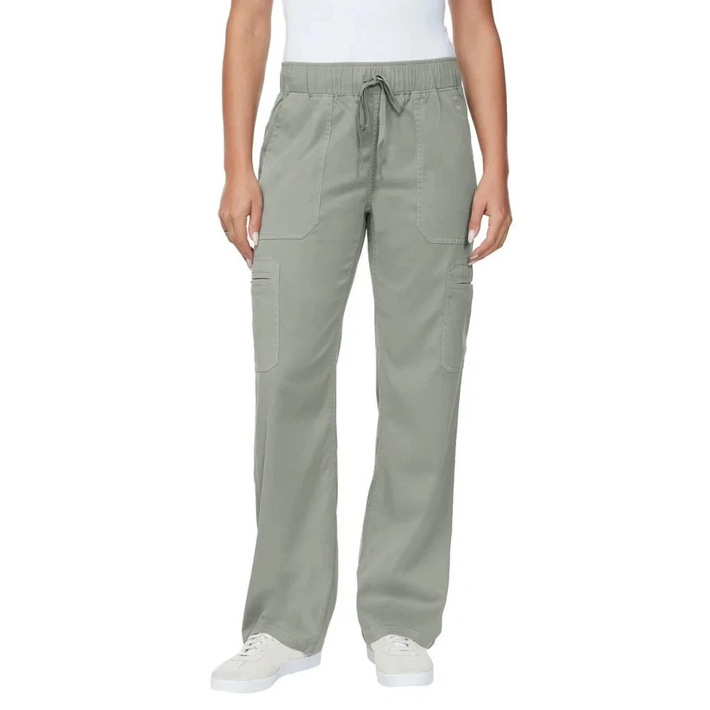 Buffalo Womens Cargo Tencel Pant Sage Smoke Green Large NWT